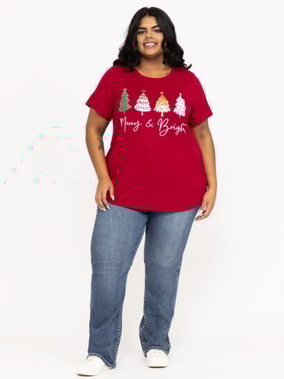Women's Merry & Bright Crew Neck Tee Women's Merry & Bright Crew Neck Tee