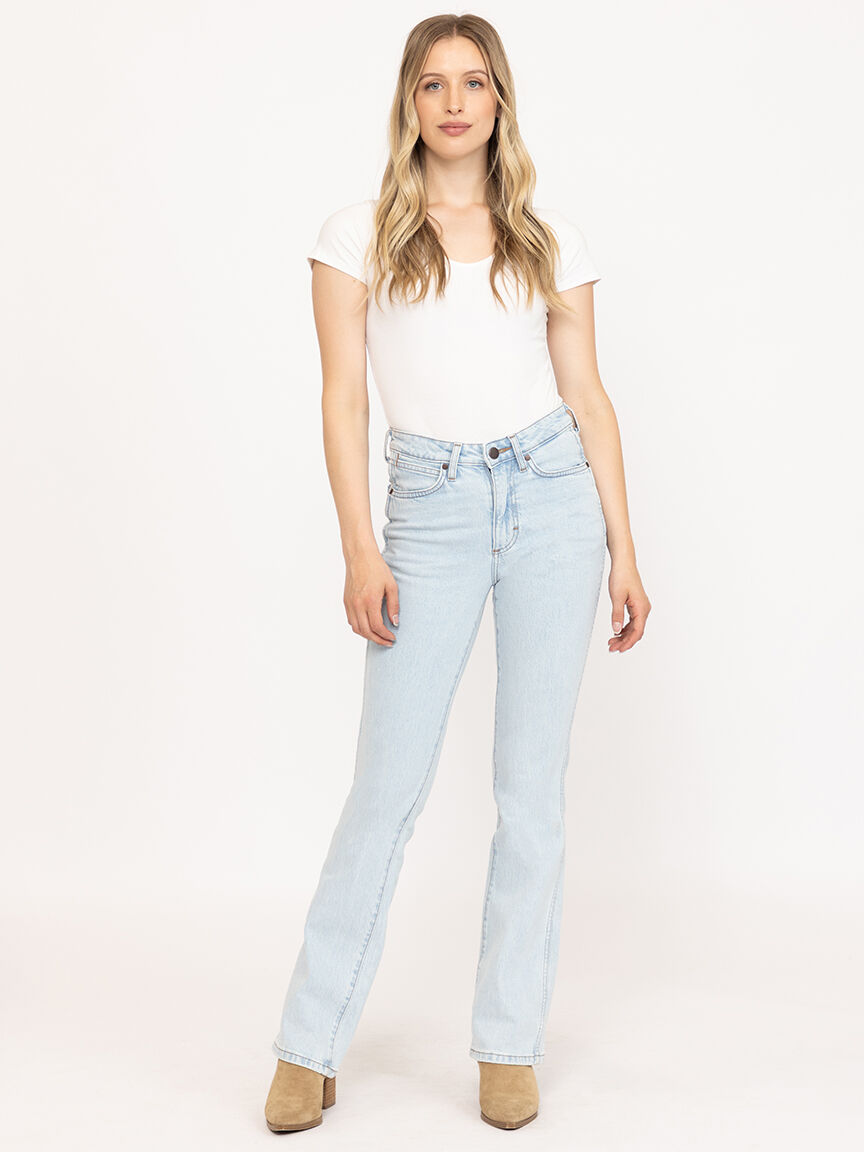 Women's Retro Bailey High Rise Light Wash Bootcut Jeans