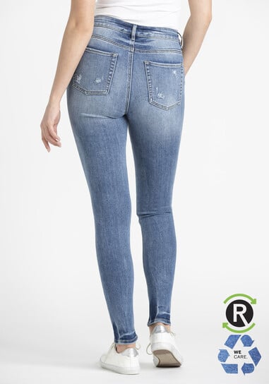 Women's Light Wash High Rise Skinny Jeans