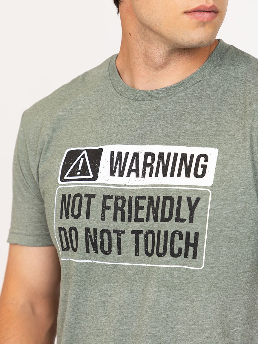Men's Warning Not Friendly Tee
