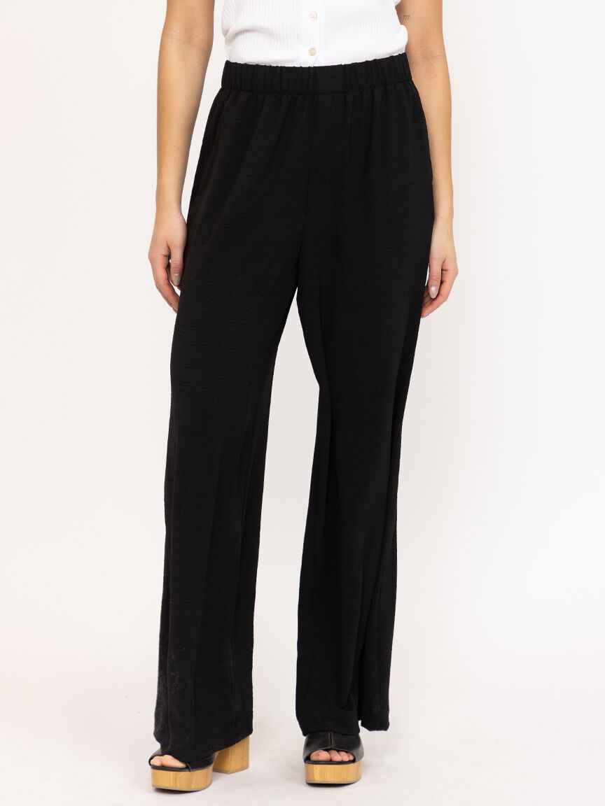 Women's Crinkle Pull-on Wide Leg Pant