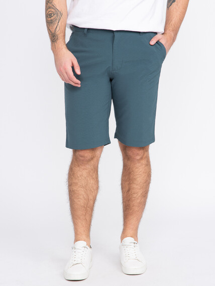 Men's Teal Textured Hybrid Shorts Image 2