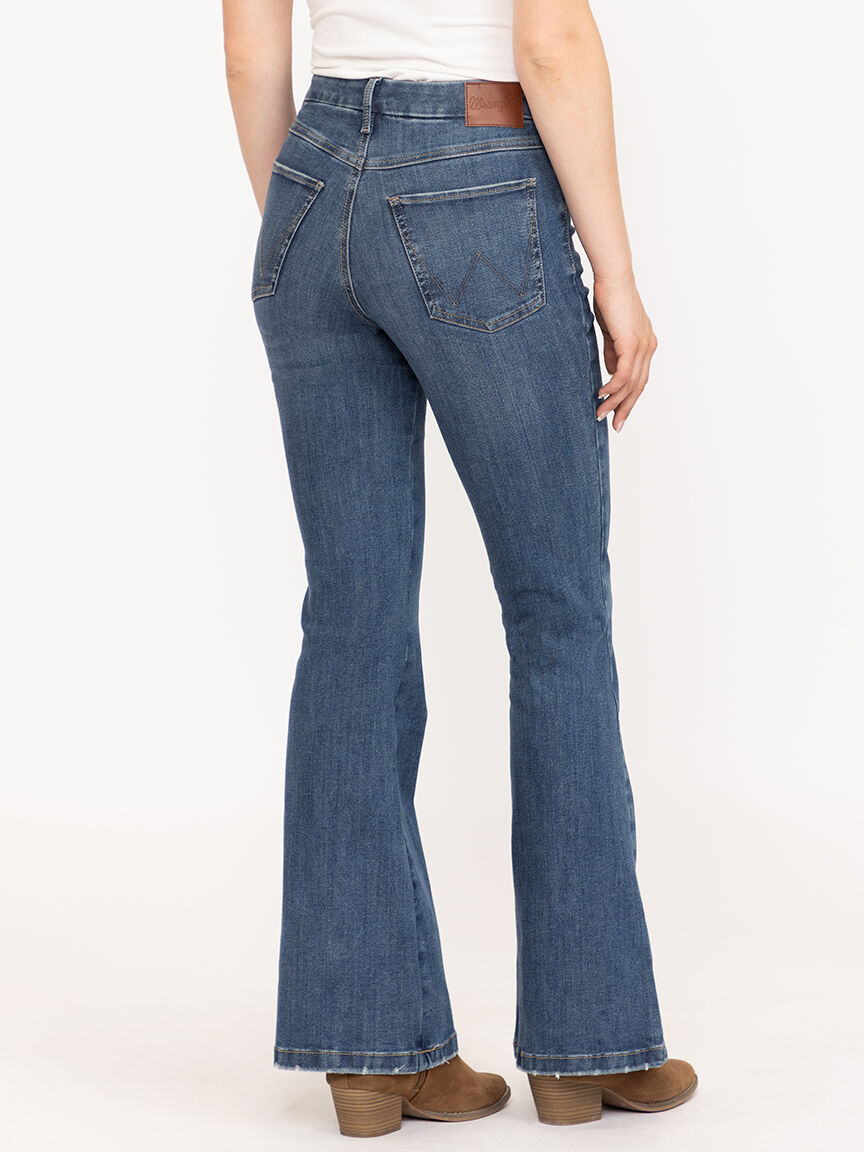 Women's Bespoke High Rise Medium Dark Flare Jeans