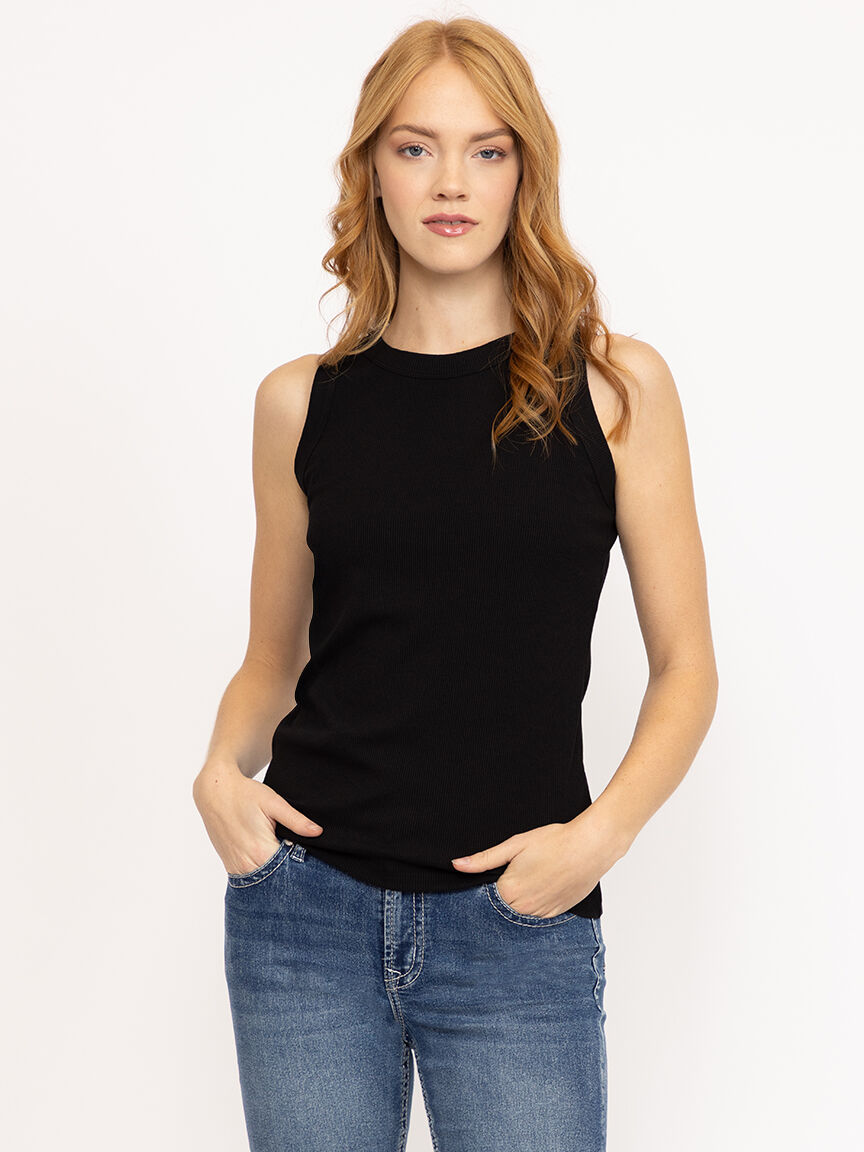 Women's Rib Crew Neck Tank