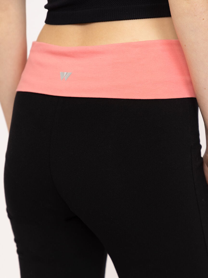 Women's Fold Over Waist Capri Legging