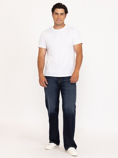 Men's Loose Medium Dark Jeans Men's Loose Medium Dark Jeans