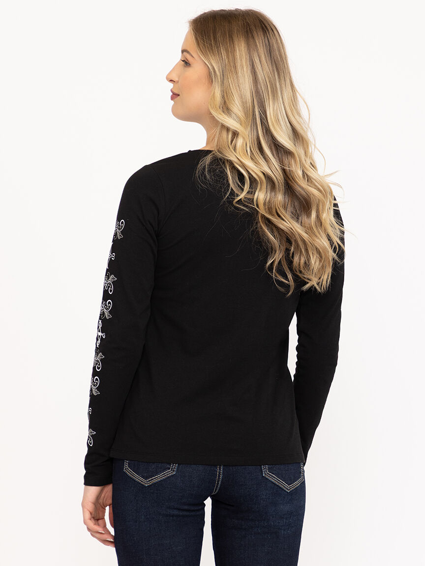 Women's Skull Long Sleeve Tee