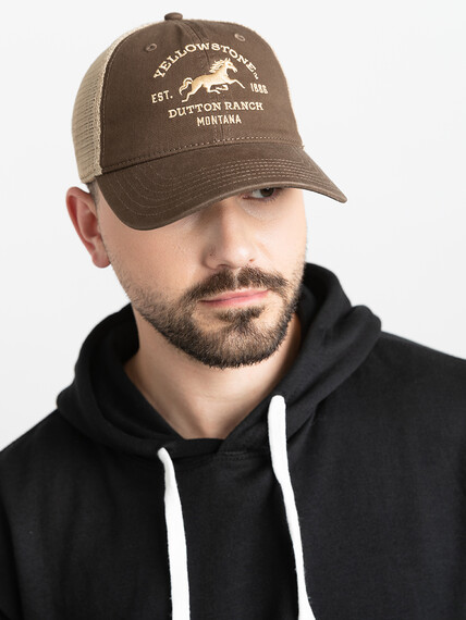 Men's Yellowstone Horse Embroidery Hat Image 2