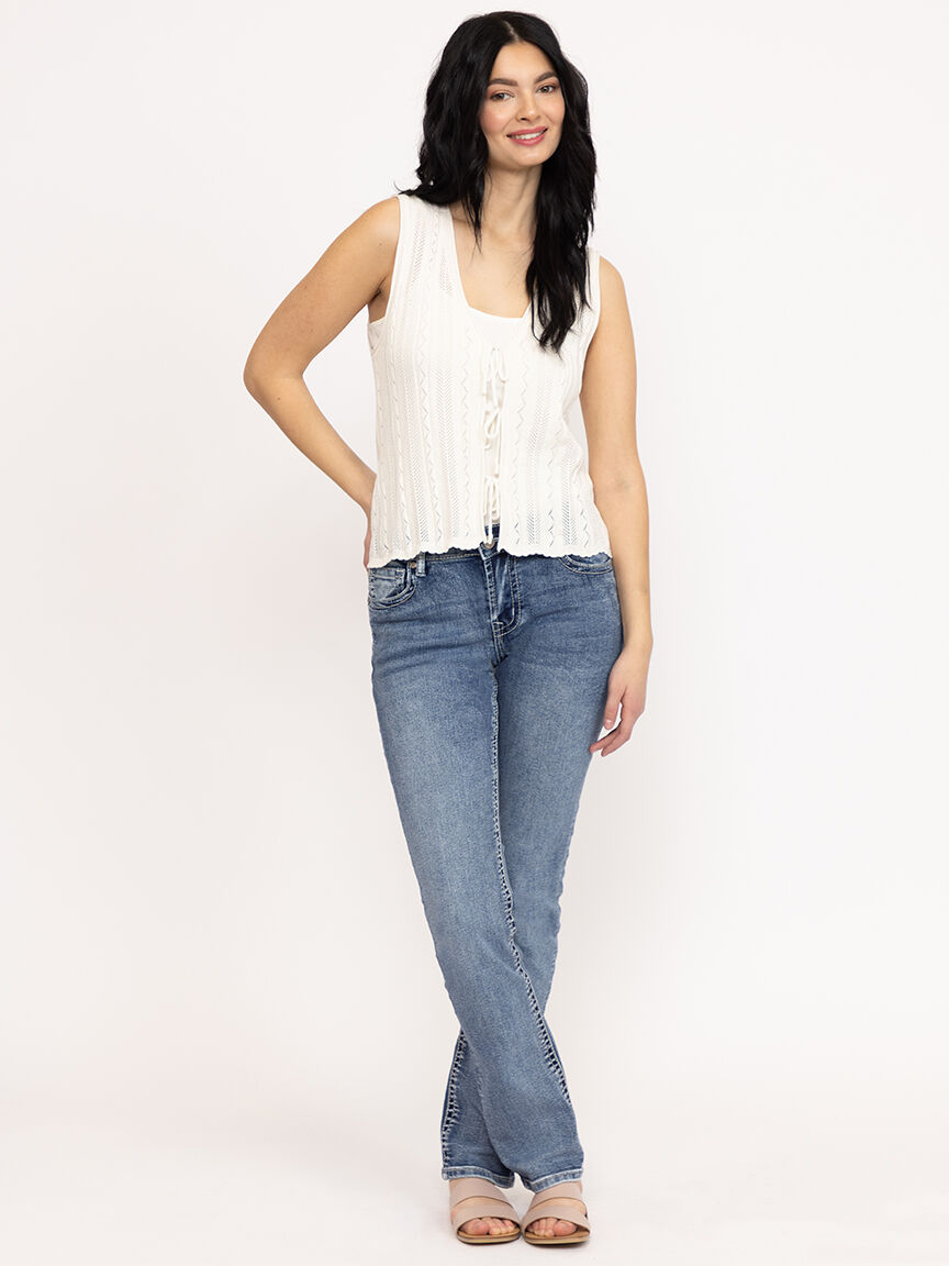 Women's Tie Front Vest