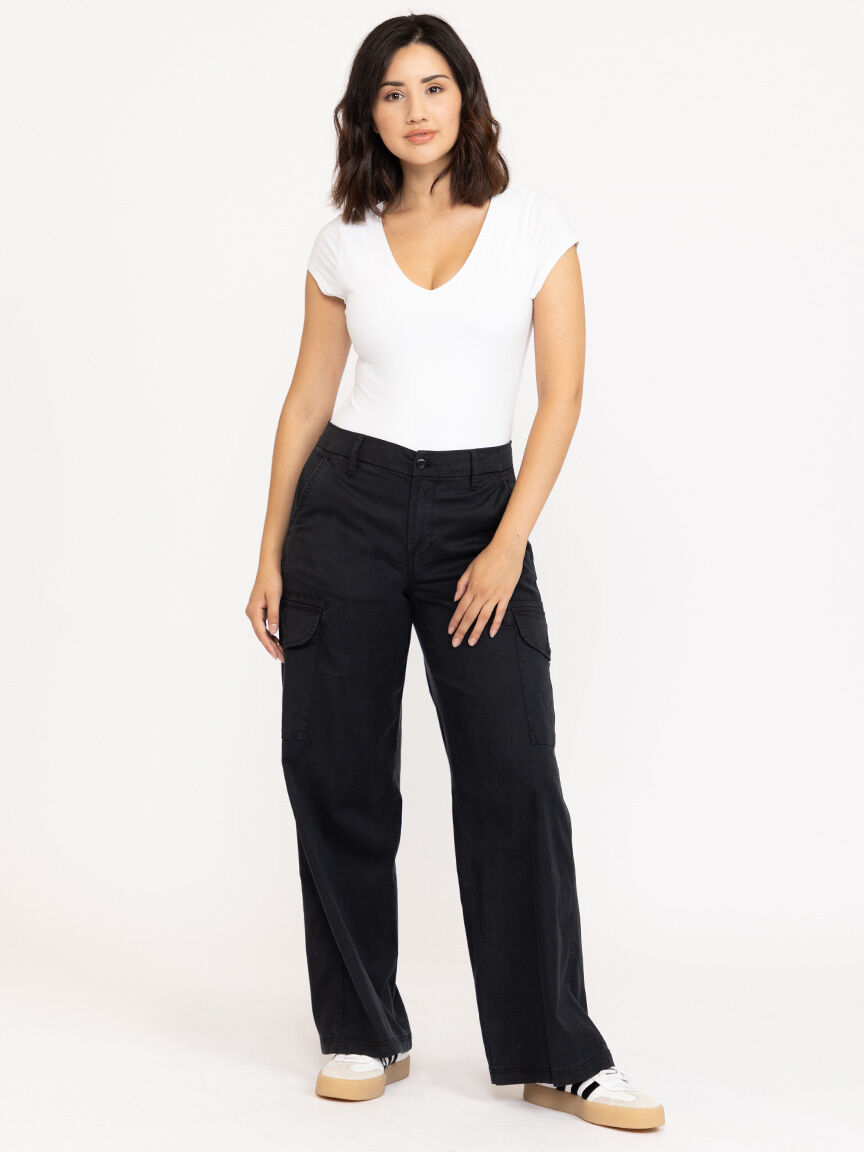Women's Drapey Wide Leg Cargo Pant