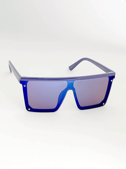 Women's Purple Shield Sunglasses Image 1