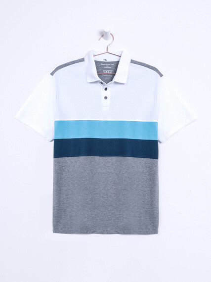 Men's Colourblock Polo Shirt Image 5