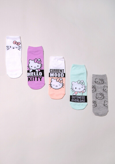 5Pk Hello Kitty Current Mood No Show Socks Image 2