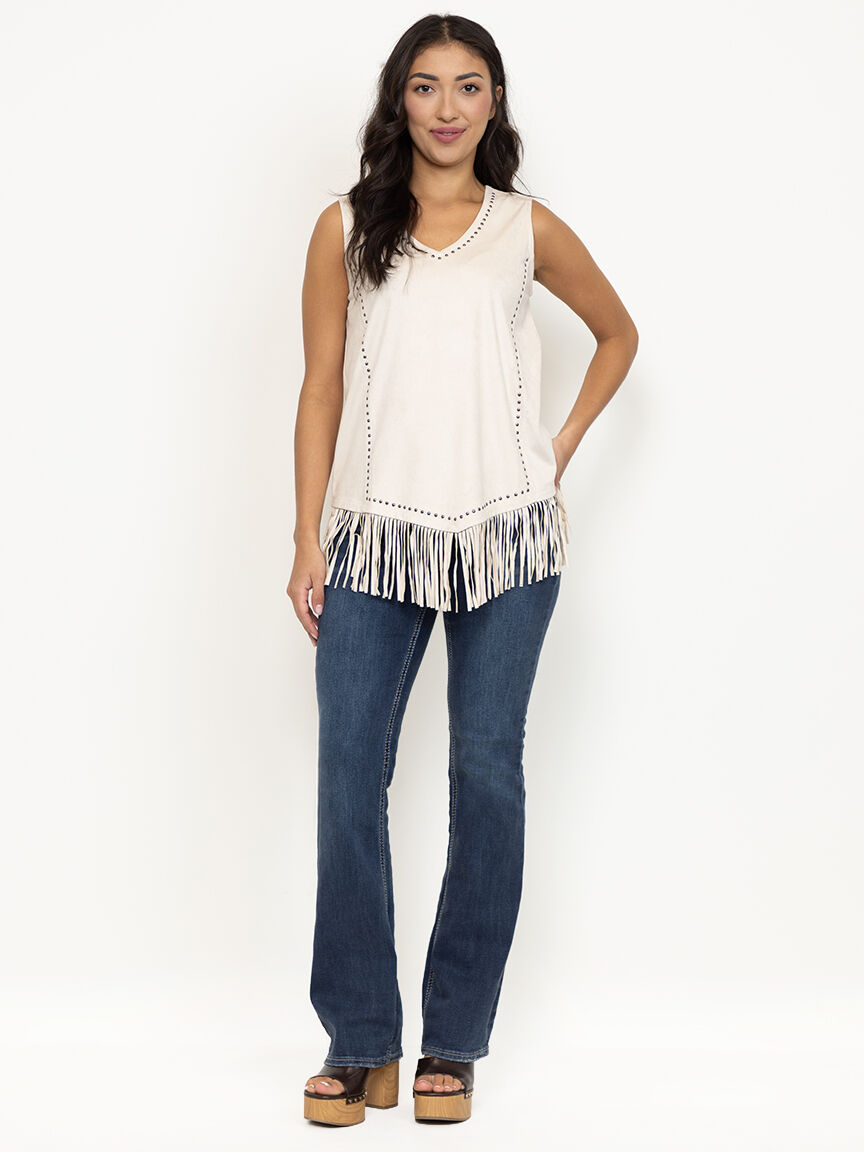 Women's Fringe Studded Tank
