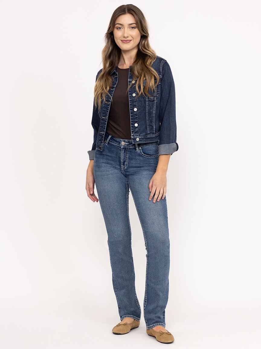 Women's Medium Wash Straight Jeans