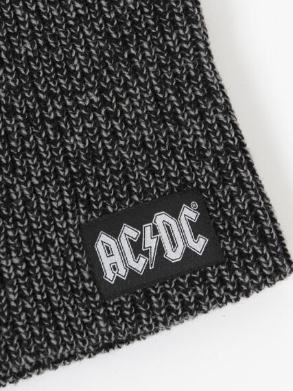 Men's ACDC Patch Rib Knit Beanie Men's ACDC Patch Rib Knit Beanie Image 3