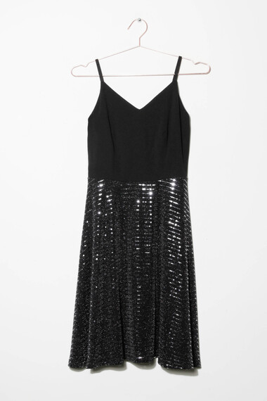 Women's shimmer Skirt Strappy Dress Image 5