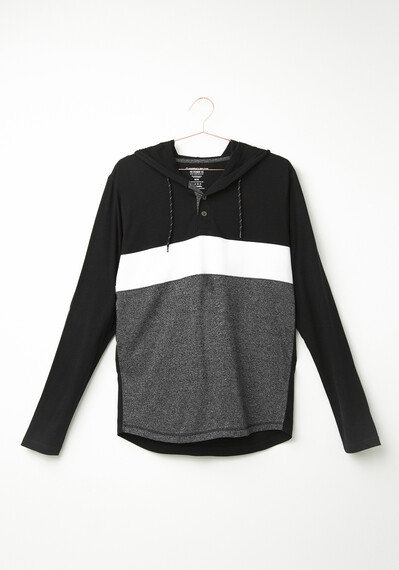 Men's Everyday Hooded Colour Block Tee Image 4