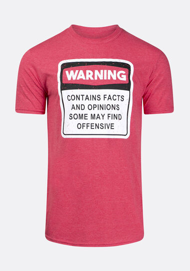 Men's Warning- Contains Facts Tee