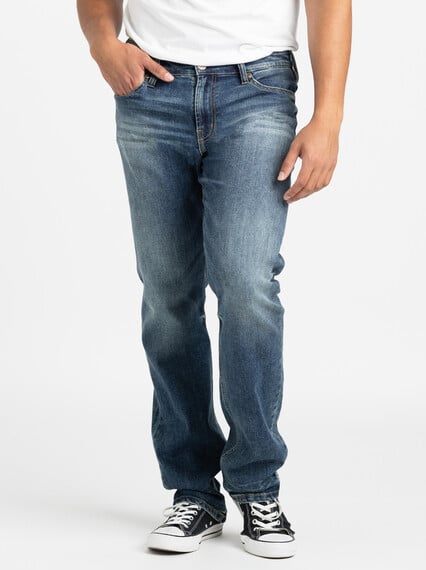 Men's Relaxed Slim Medium Wash Jeans Image 2