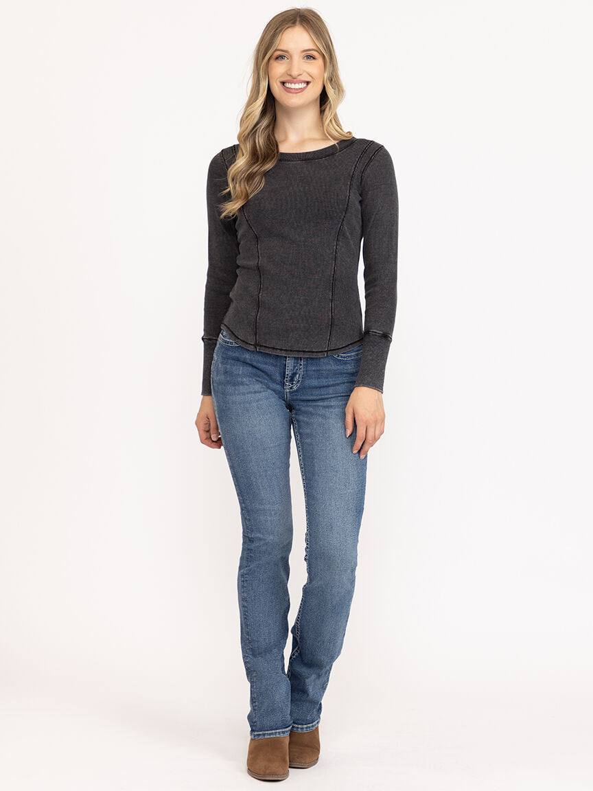 Women's Washed Long Sleeve Tee