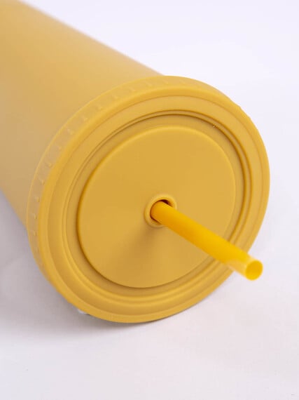 24oz Rubber Coated Mustard Tumbler Image 3