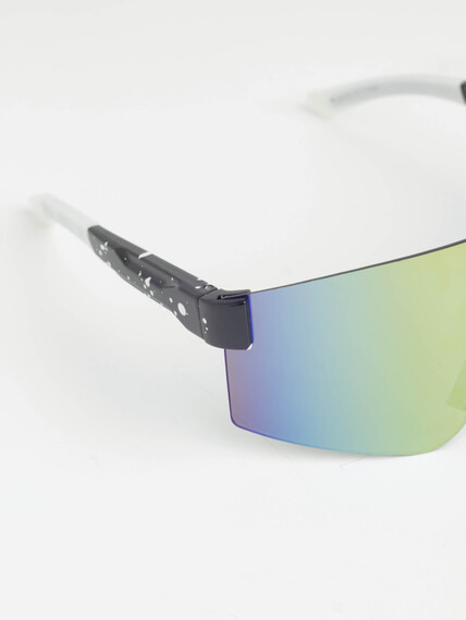 Men's Splatter Frame Sport Sunglasses Image 3