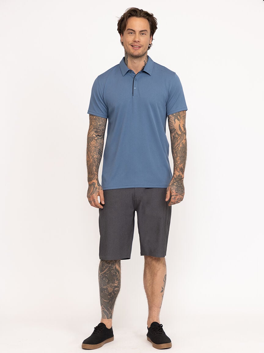 Men's Active Textured Polo Tee