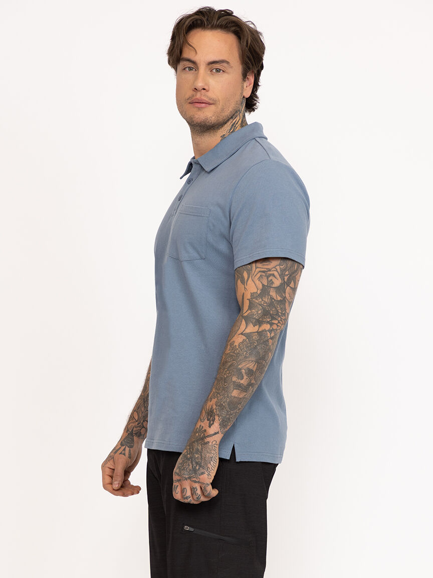 Men's Washed Polo Tee