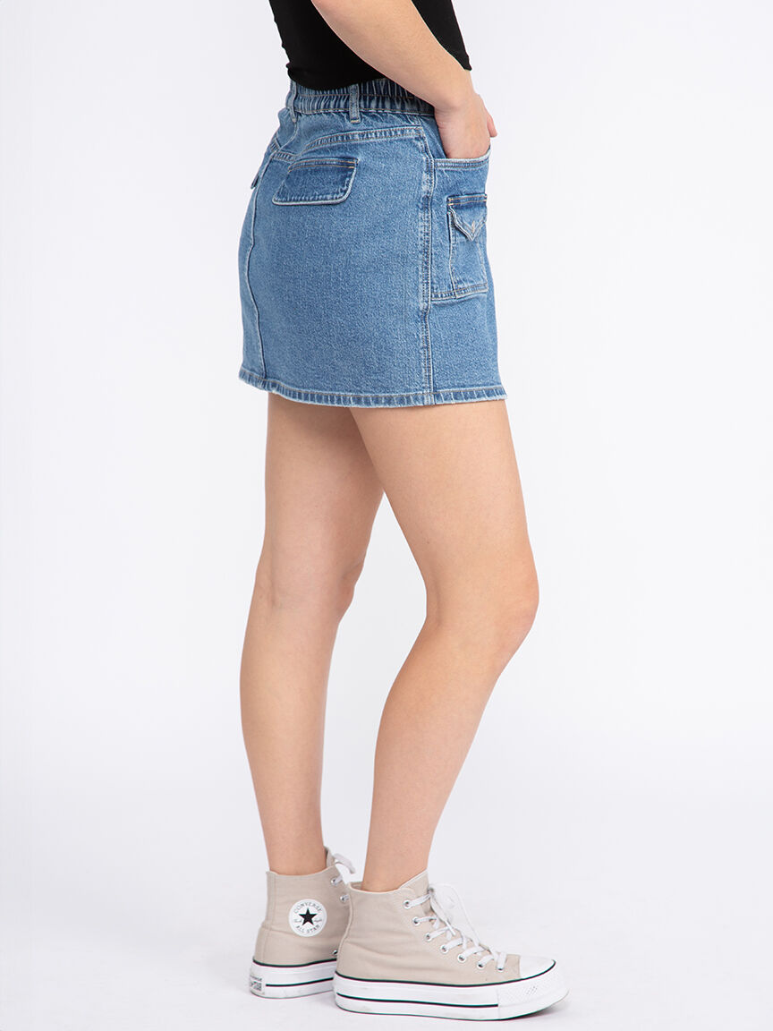 【5 1/2】 CARGO-LINE DENIM SKIRT◆オートミール Zunfeo Cargo Skirt for Women with Pockets Casual Summer Midi