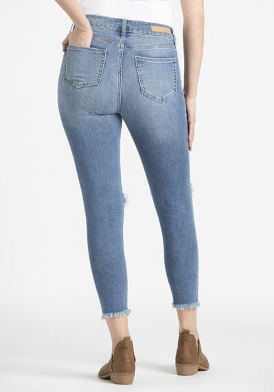 Women's Knee Hole Crop Skinny Jeans Image 2
