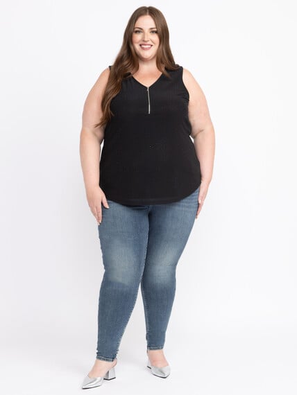 Women's Studded Zip Front  Tank Women's Studded Zip Front  Tank Image 8