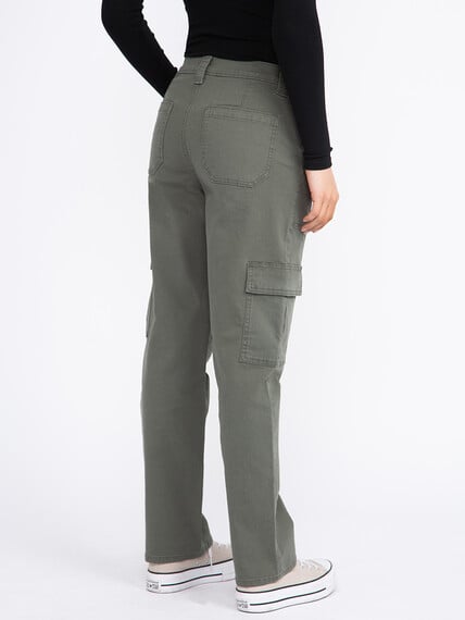 Women's Stretch Canvas Elastic Waist Cargo Pants Women's Stretch Canvas Elastic Waist Cargo Pants Image 4
