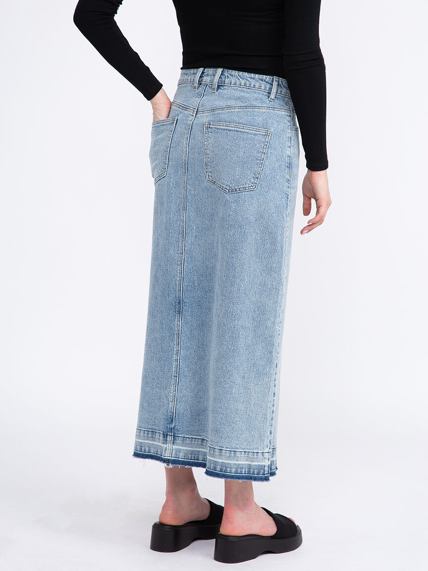 Maxi denim skirts home depot sales