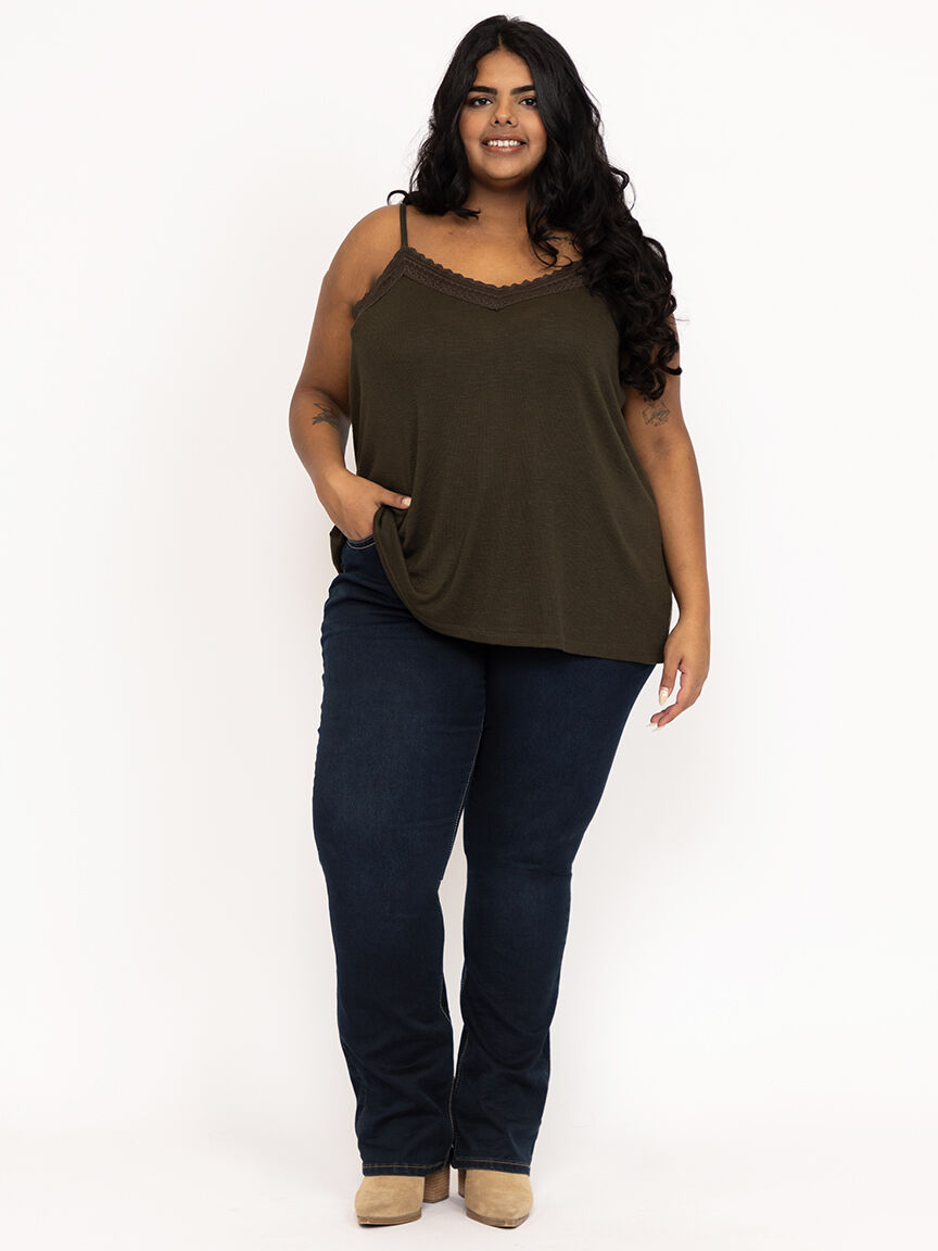 Women's Lace Trim Tank