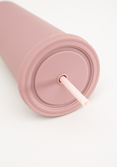 Mauve Rubber Coated Tumbler Image 3