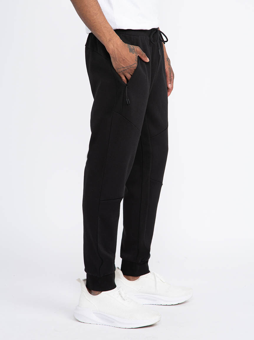 メンズウェア 8YARDS Ribbed Joggers | Black MULTI ZIPPERED & BUCKLED STRIPE DETAILS JOGGER - BLACK