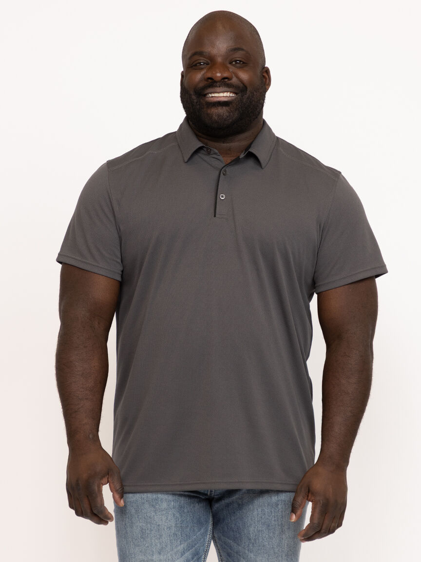 Men's Active Textured Polo Tee