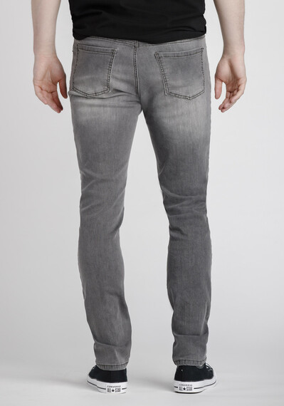 Men's Stone Grey Skinny Jeans Image 2