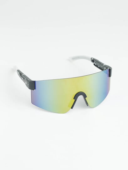 Men's Splatter Frame Sport Sunglasses