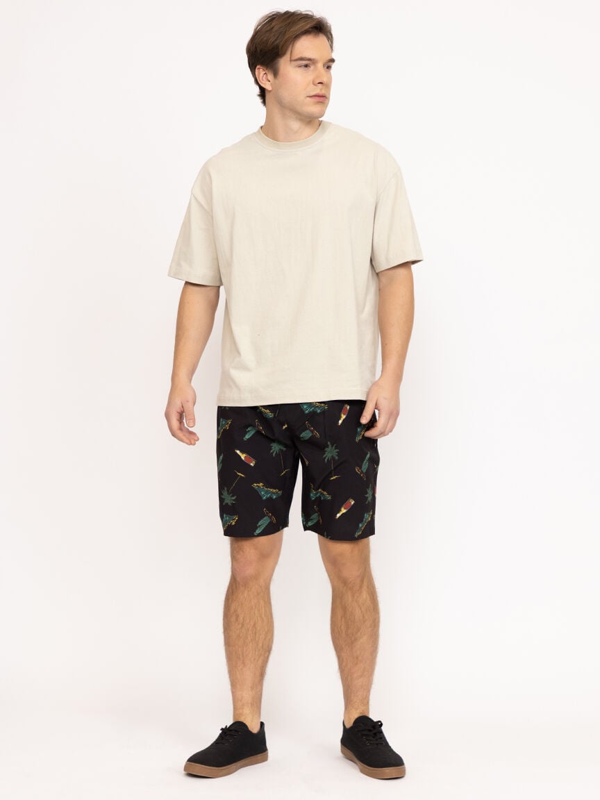 Men's Printed Beer Swim Shorts