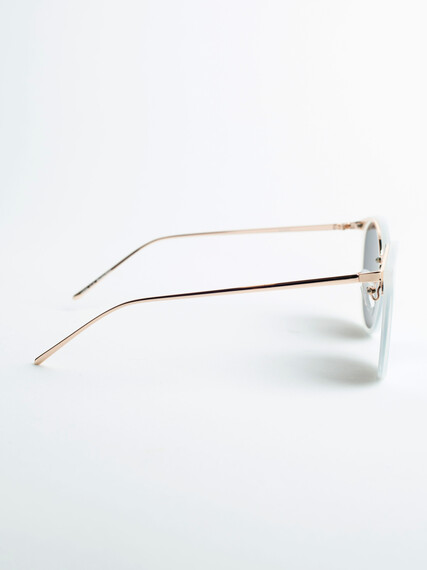 Women's White Shell Sunglasses Image 2