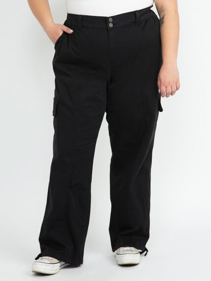 Women's Plus 2 Button Baggy Cargo Pants Women's Plus 2 Button Baggy Cargo Pants Image 2