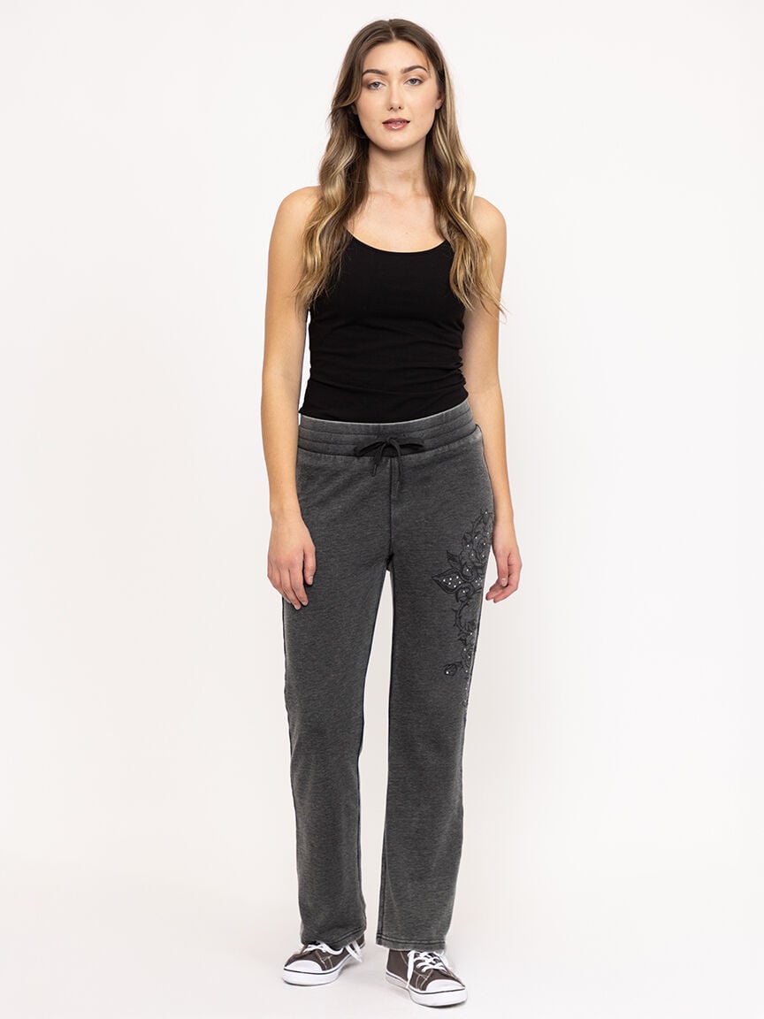 Women's Cross Print Fleeece Pant