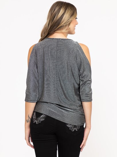 Women's Shimmer Split Sleeve Top Women's Shimmer Split Sleeve Top