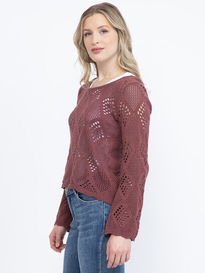 Women's Pointelle Sweater Women's Pointelle Sweater