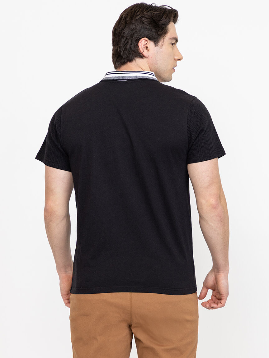 Men's Quarter Zip Polo Shirt