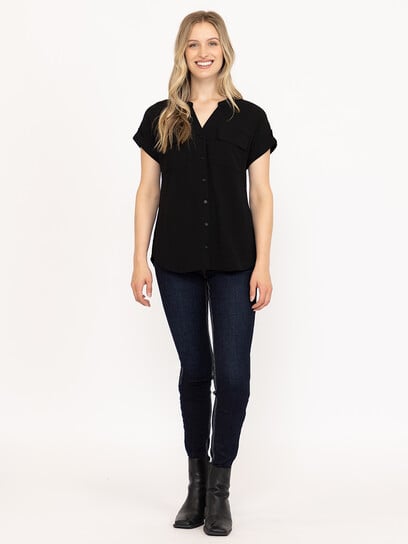 Women's Button Front Blouse Women's Button Front Blouse