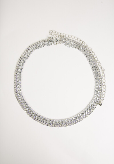 Women's Double Chain Silver Belt Women's Double Chain Silver Belt Image 2