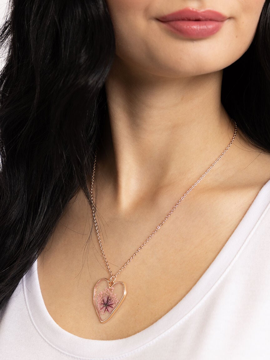 Women's Pressed Flower Necklace